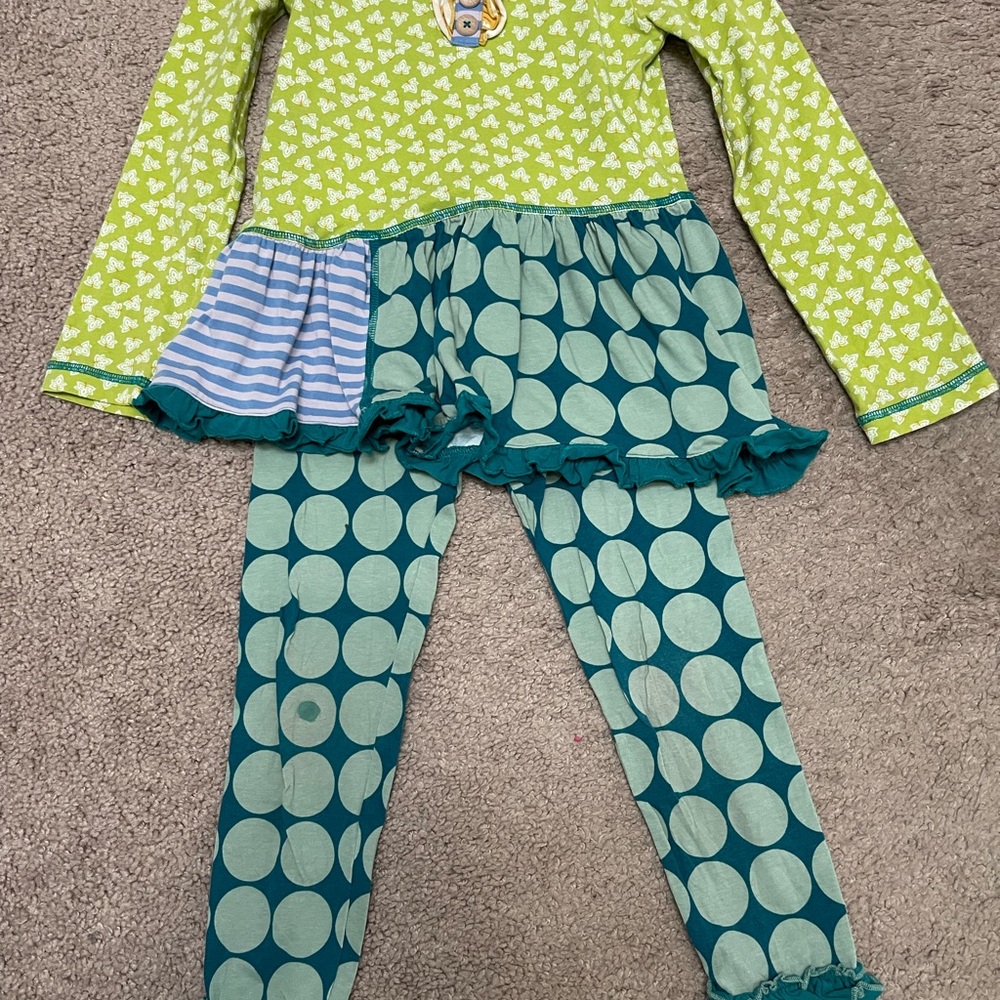 Matilda Jane Green and Blue Set with Playful Patterns